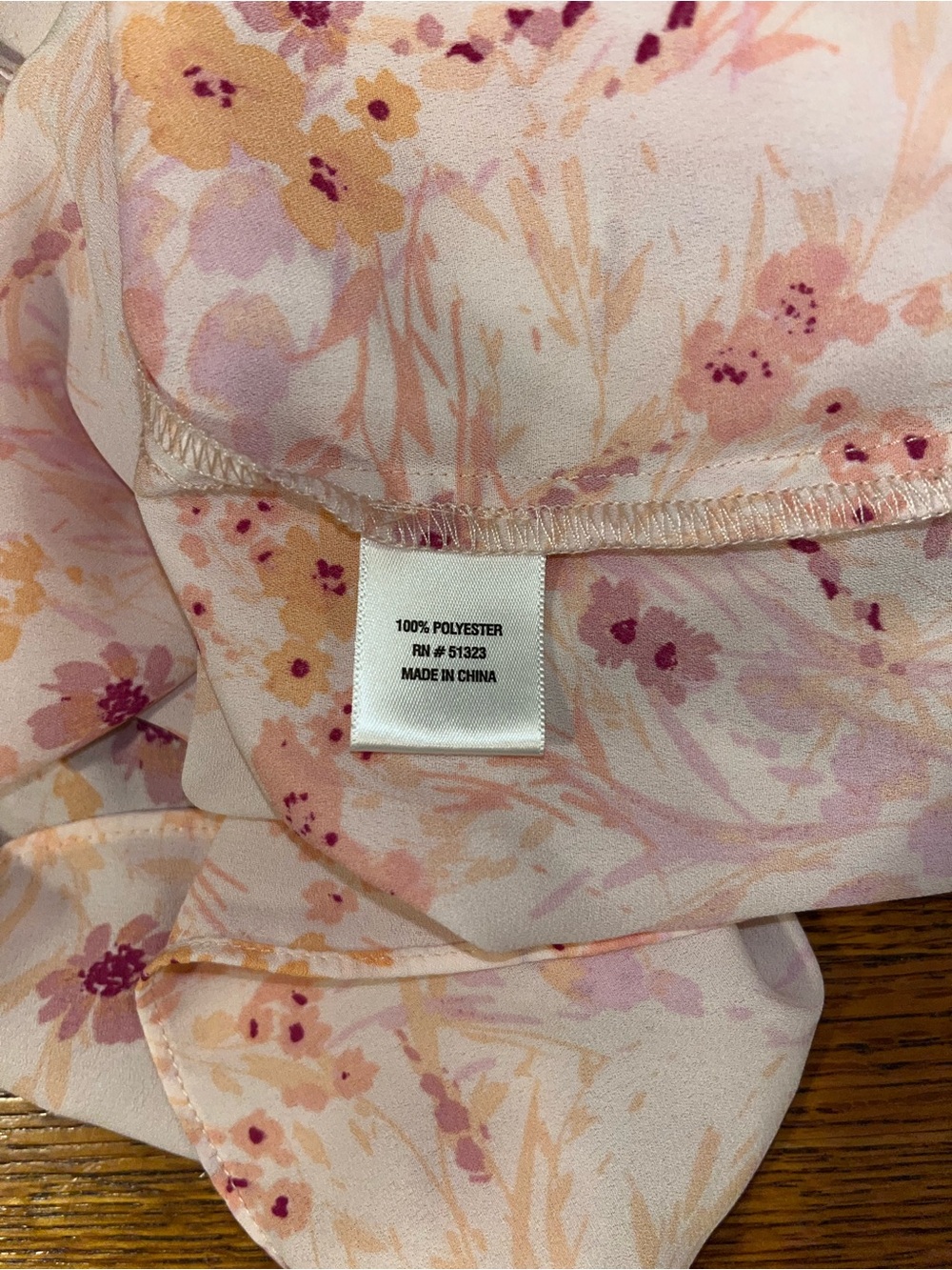 Chaus Woman’s Pink Floral Flutter Sleeve Blouse - Picture 8 of 8